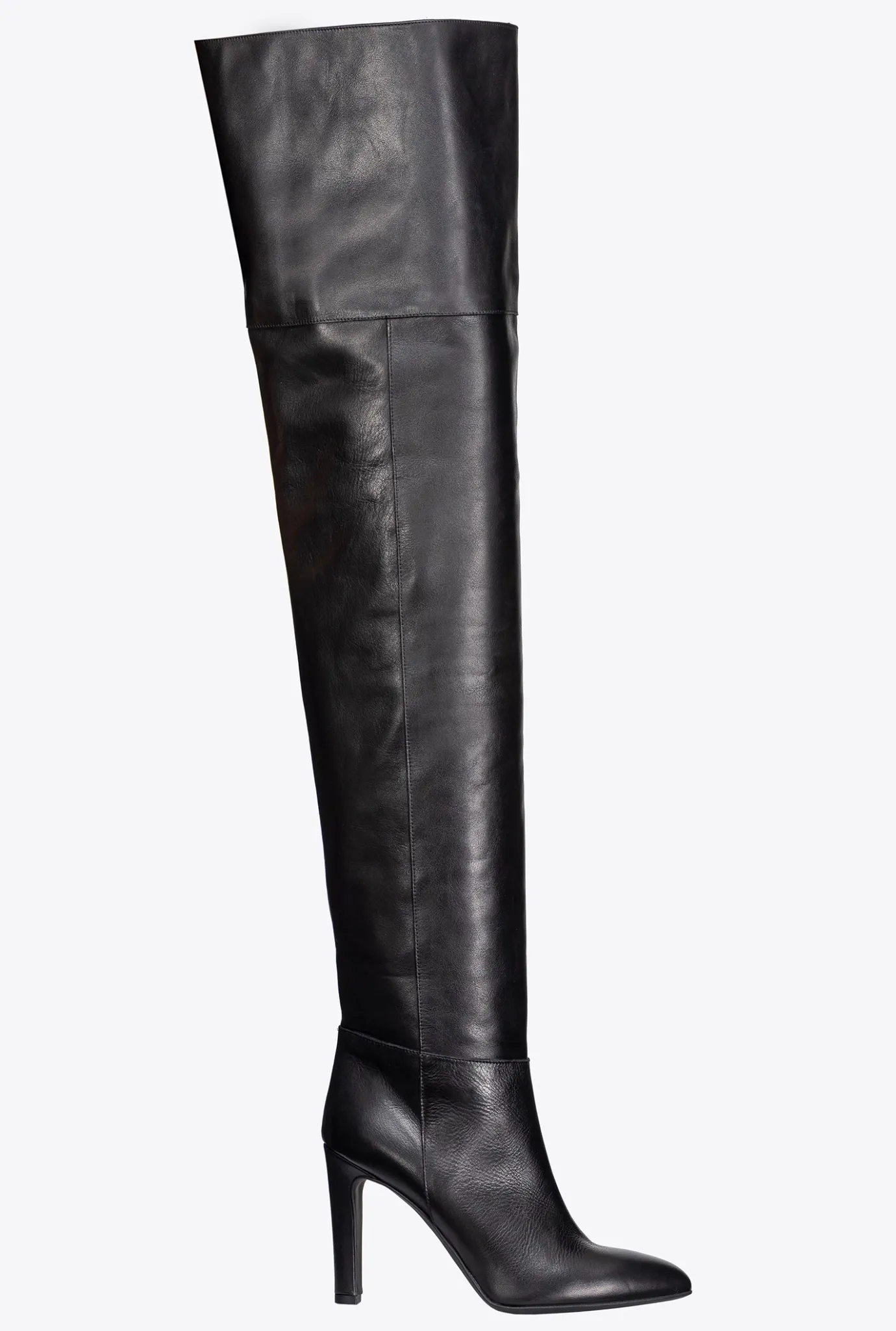Chaussures|PINKO Cuissardes En Cuir Noir Limousine