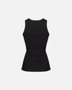 Topwear|PINKO Debardeur Avec Broderie Love Birds Noir Limousine