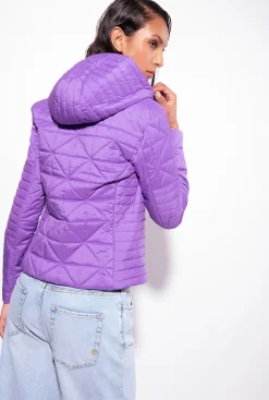 Vêtements D'extérieur|PINKO Doudoune Legere Avec Ecusson A Logo Lilas Lavande