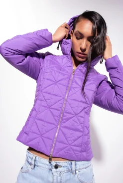 Vêtements D'extérieur|PINKO Doudoune Legere Avec Ecusson A Logo Lilas Lavande