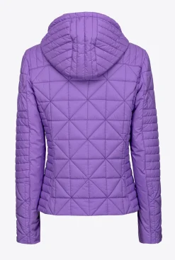 Vêtements D'extérieur|PINKO Doudoune Legere Avec Ecusson A Logo Lilas Lavande