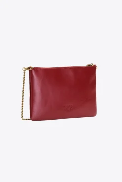 Sacs À Bandoulière|PINKO Flat Love Bag Simply Rouge Rubis-Or Antique