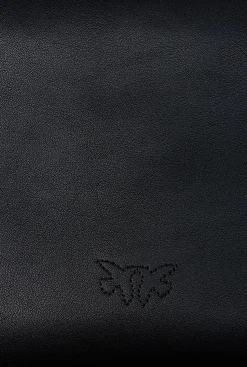 Sacs À Bandoulière|PINKO Flat Love Bag Simply Noir-Vieil Or