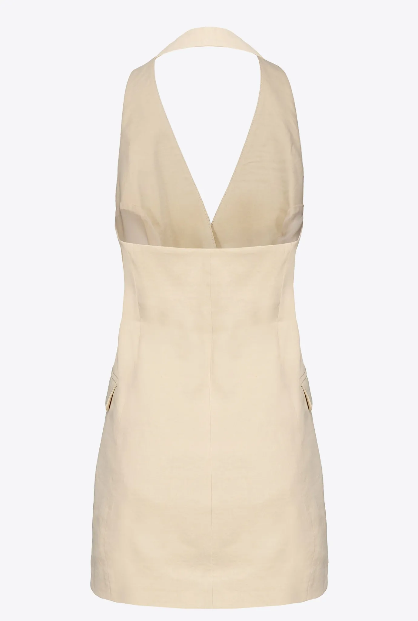 Tailleurs Et Ensembles|PINKO Gilet Long En Lin Beige Amande Glacee