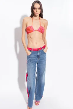 Maillots De Bain|PINKO Haut De Bikini A Fleurs Et Strass Multicolore Rose/Orange