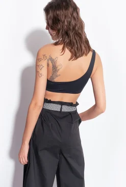 Maillots De Bain|PINKO Haut De Bikini Asymetrique Noir Limousine