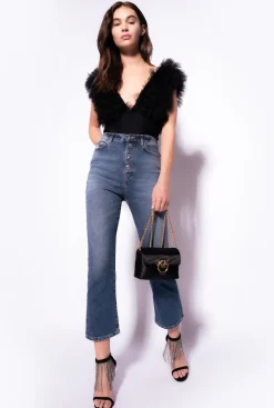Jeans|PINKO Jean Bootcut A Boutons Depareilles Delavage Clair Moyen