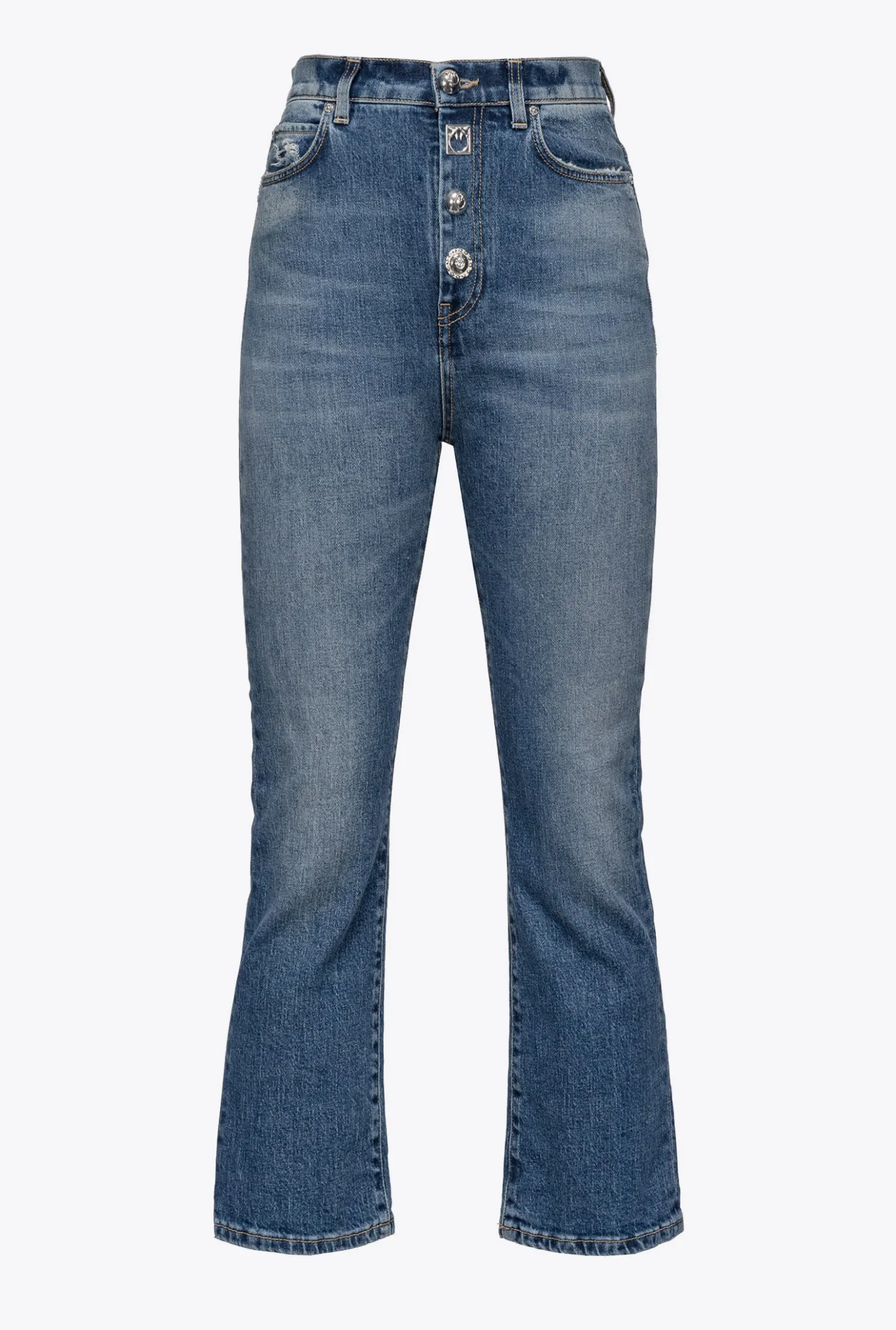 Jeans|PINKO Jean Bootcut A Boutons Depareilles Delavage Clair Moyen
