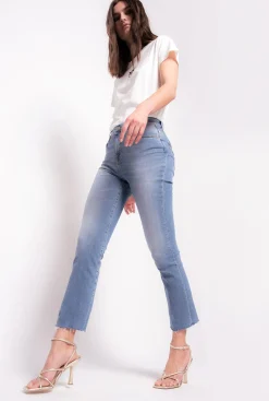 Jeans|PINKO Jean Bootcut A La Cheville Bleu-Bleu De Delft