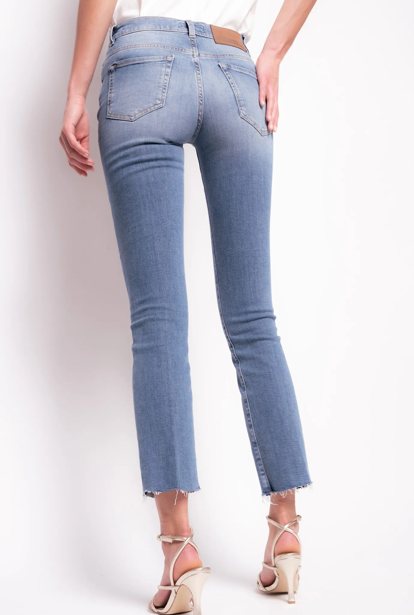 Jeans|PINKO Jean Bootcut A La Cheville Bleu-Bleu De Delft
