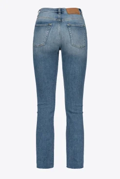Jeans|PINKO Jean Bootcut A La Cheville Bleu-Bleu De Delft