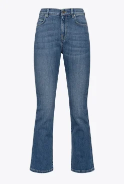 Jeans|PINKO Jean Bootcut En Denim Stretch Delavage Moyen Fonce