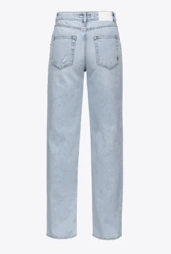 Jeans|PINKO Jean Boyfriend Dechire Delavage Marbre
