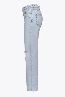 Jeans|PINKO Jean Boyfriend Dechire Delavage Marbre