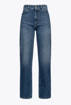 Jeans|PINKO Jean Boyfriend En Denim Slouchy Delavage Vintage Fonce