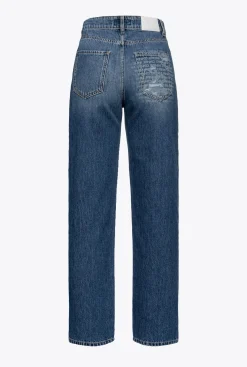 Jeans|PINKO Jean Boyfriend En Denim Slouchy Delavage Vintage Fonce