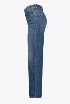 Jeans|PINKO Jean Boyfriend En Denim Slouchy Delavage Vintage Fonce