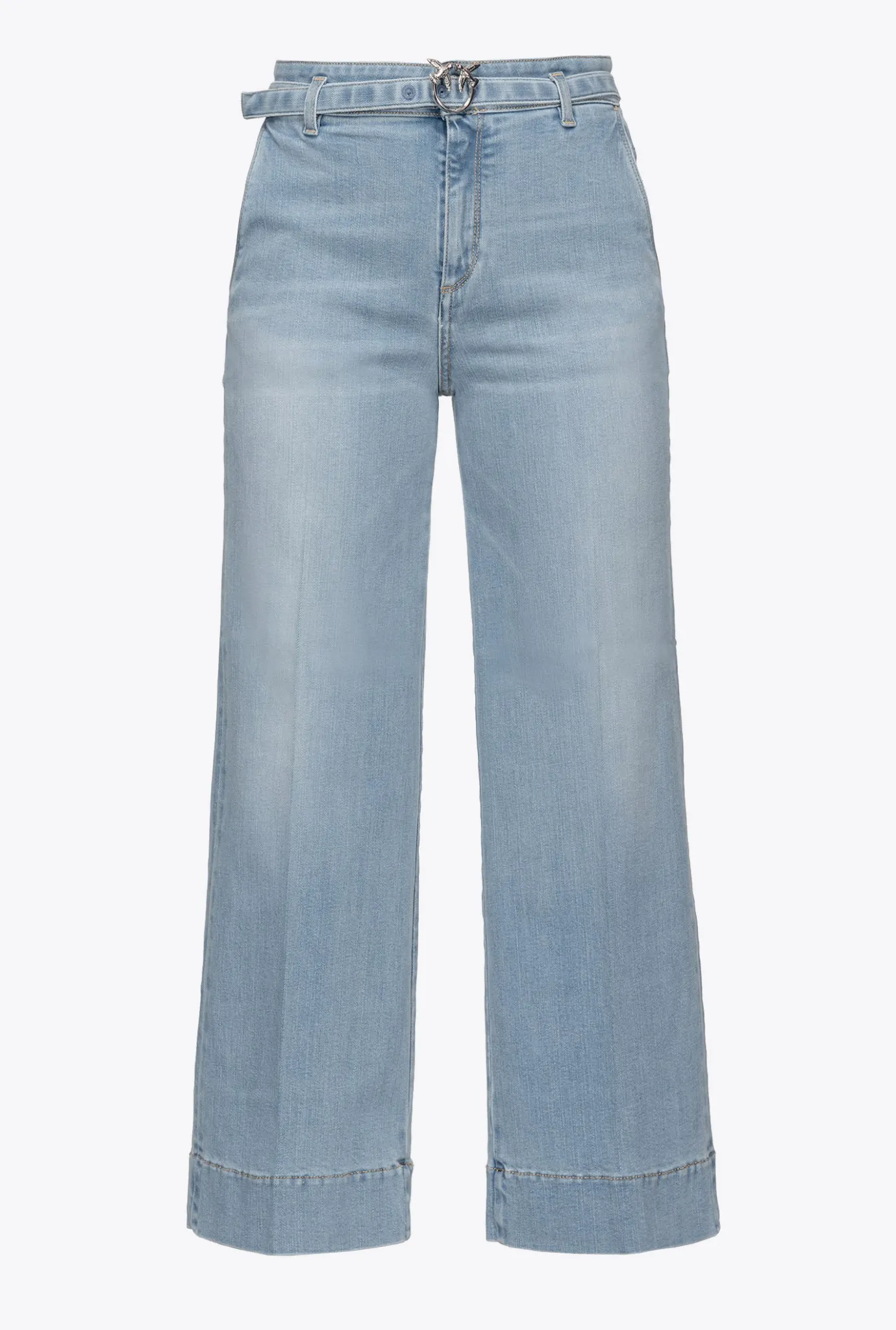 Jeans|PINKO Jean Flare Ceinture Delavage Clair Vintage