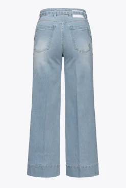 Jeans|PINKO Jean Flare Ceinture Delavage Clair Vintage