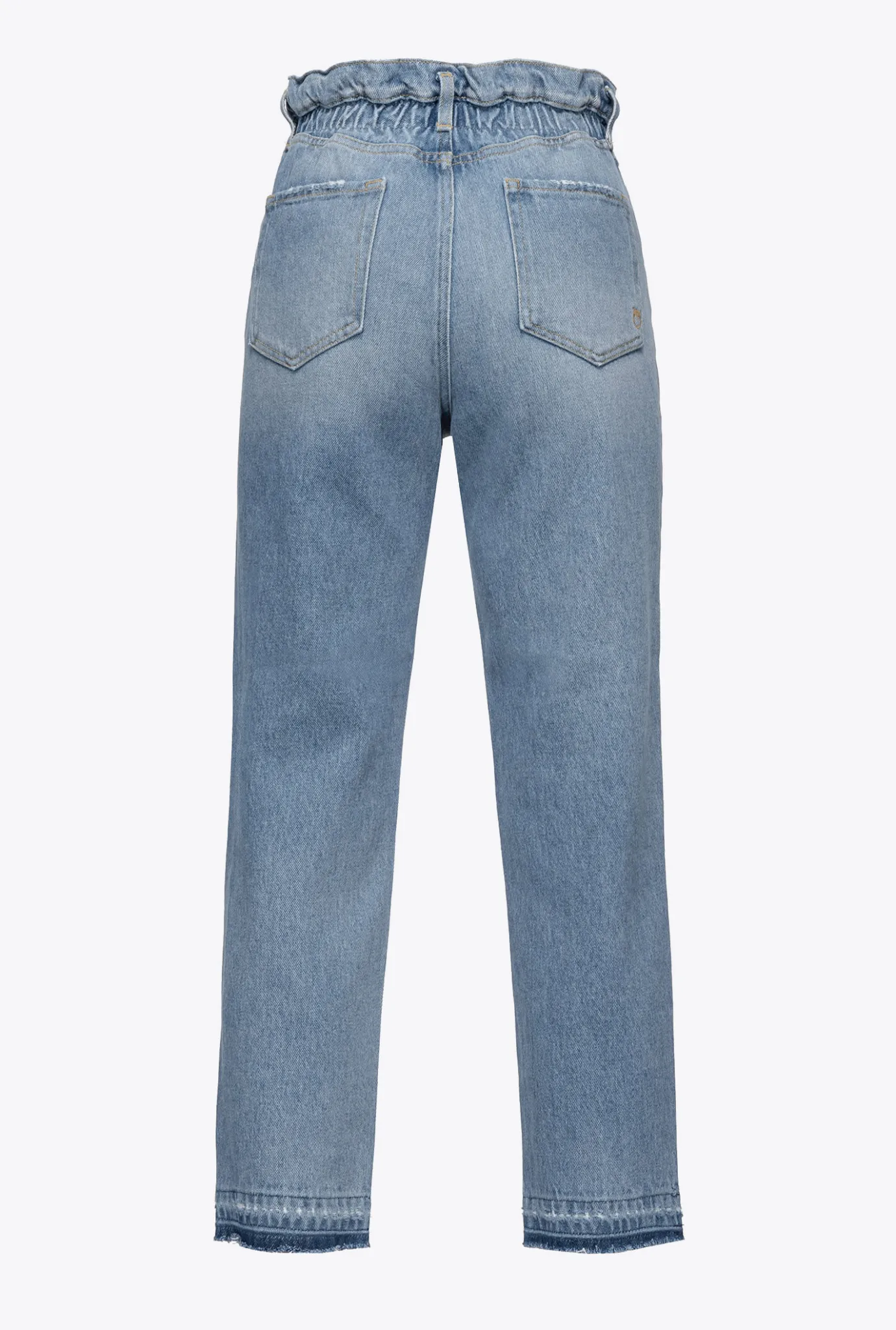 Jeans|PINKO Jean Mom Fit Vintage Ceinture Delavage Clair Vintage