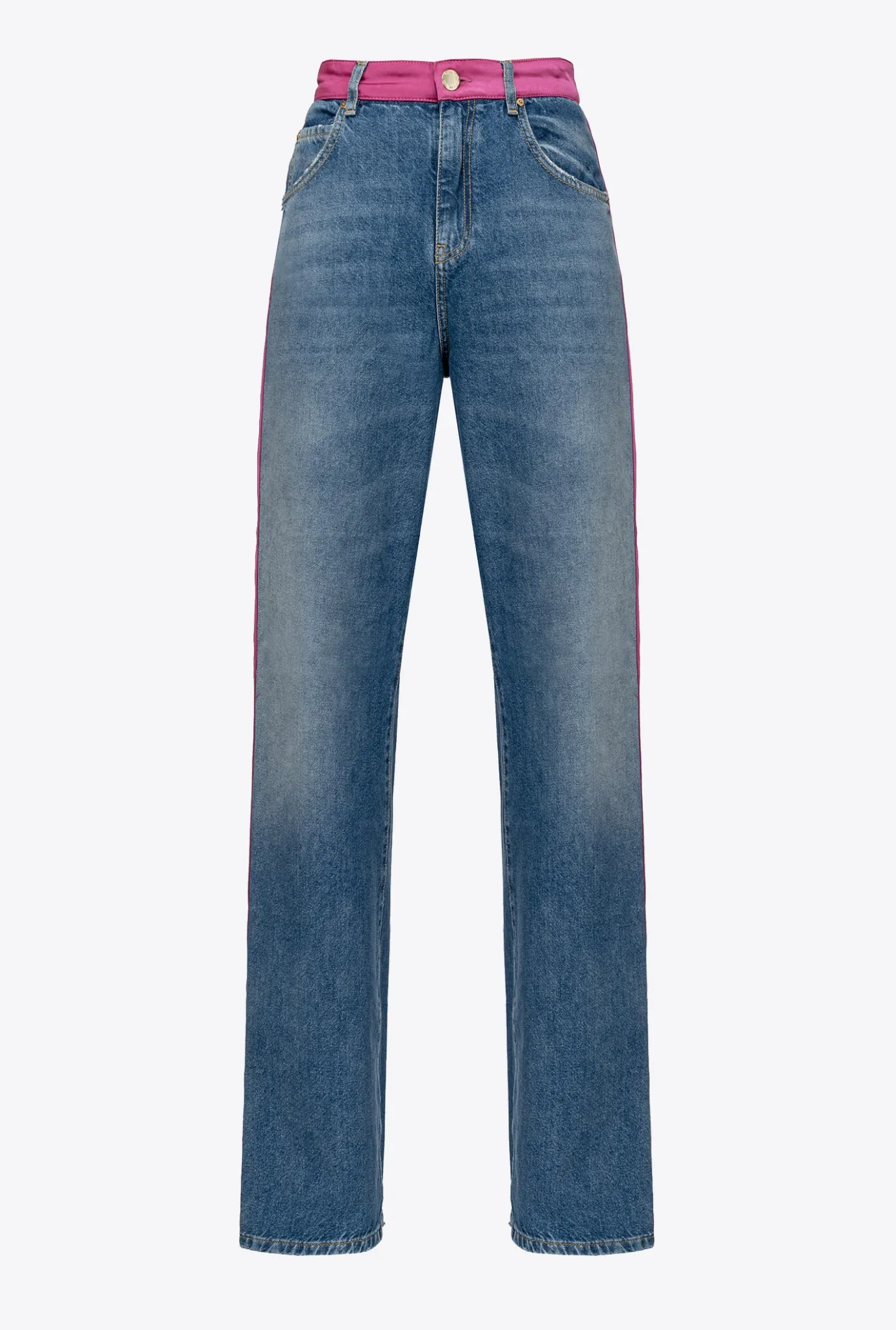 Jeans|PINKO Jean Satin Azur/Fuchsia