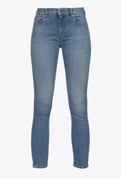 Jeans|PINKO Jean Skinny En Denim Bleu Stretch Delavage Clair