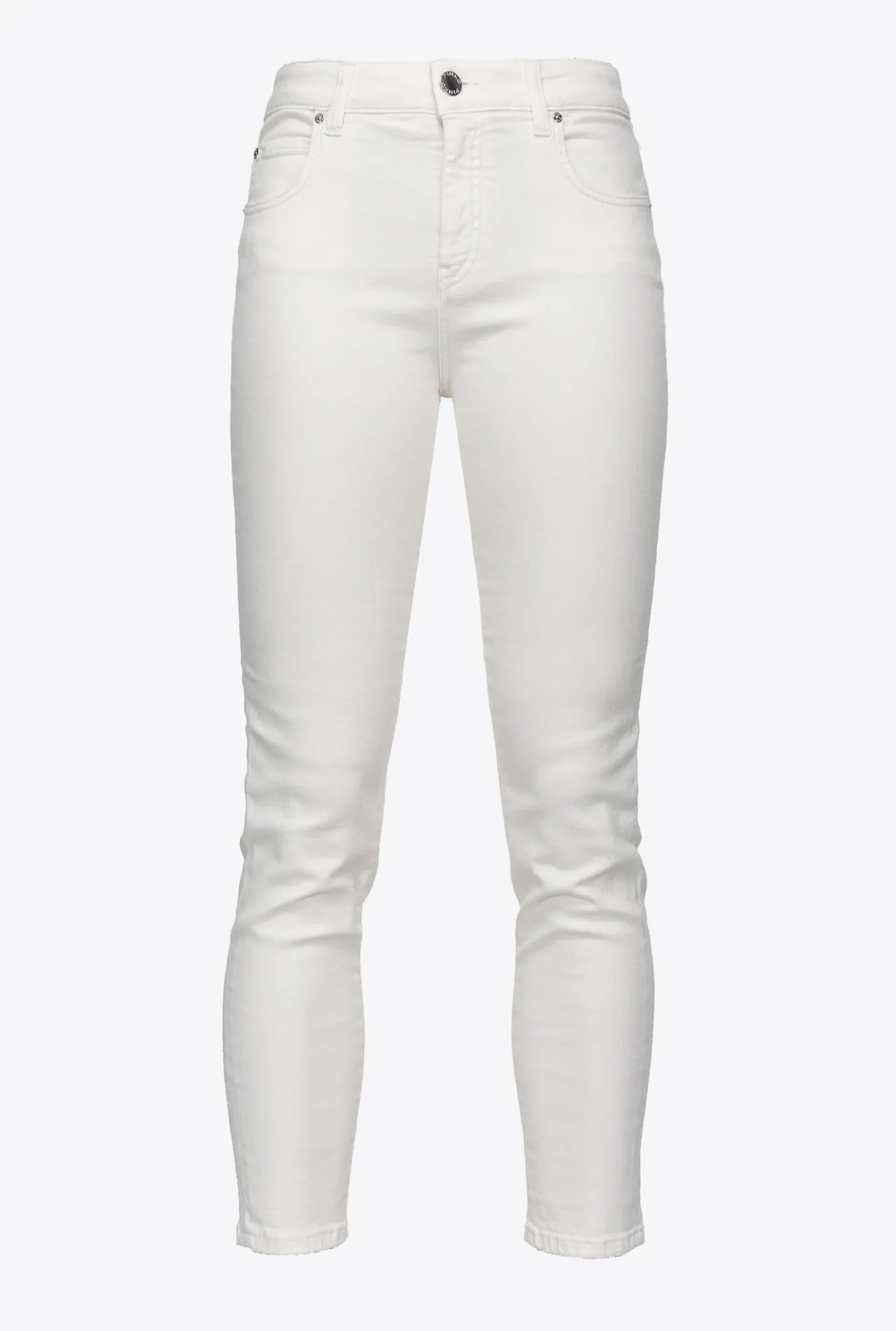 Jeans|PINKO Jean Skinny En Denim Bleu Stretch Blanc Brill.
