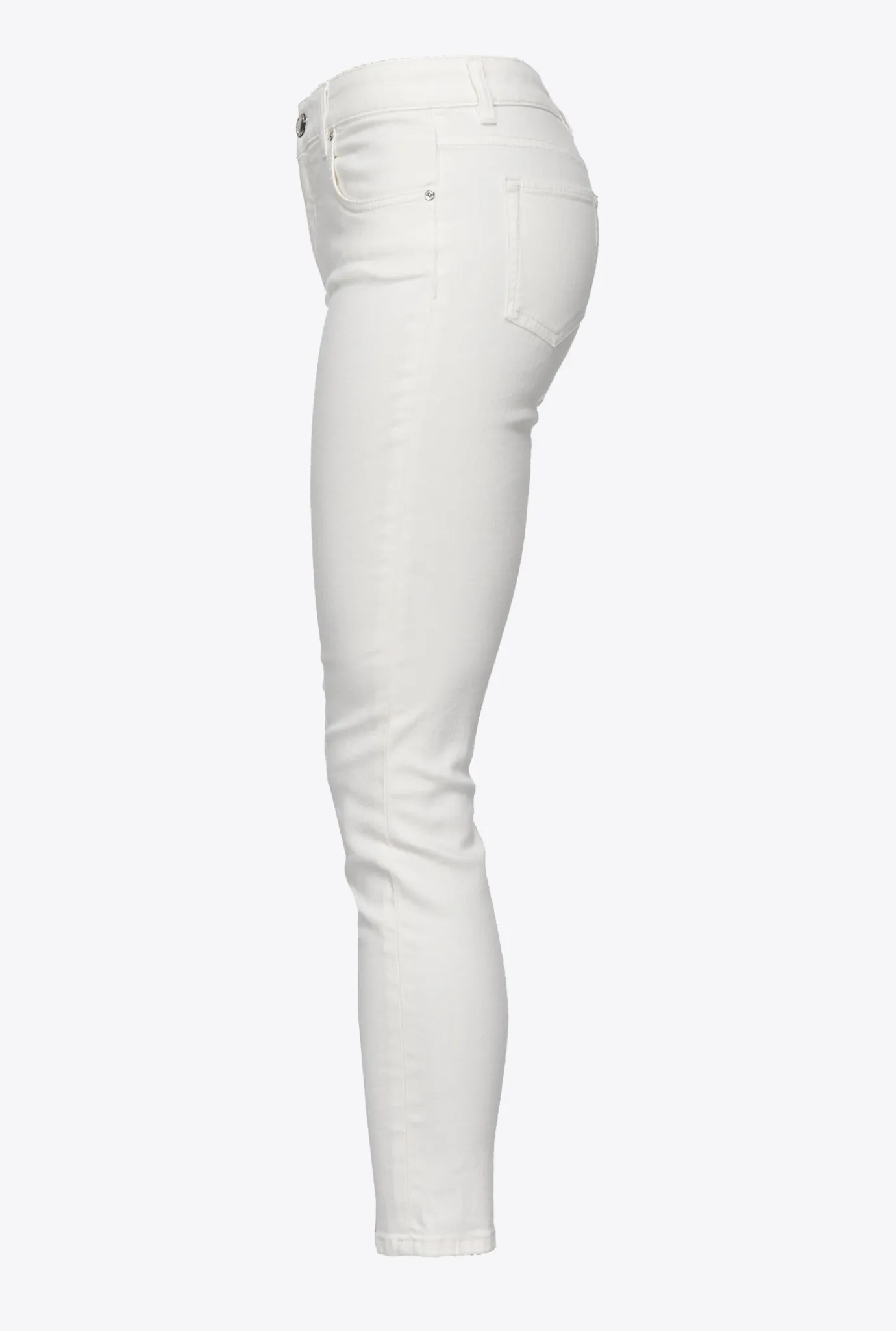 Jeans|PINKO Jean Skinny En Denim Bleu Stretch Blanc Brill.