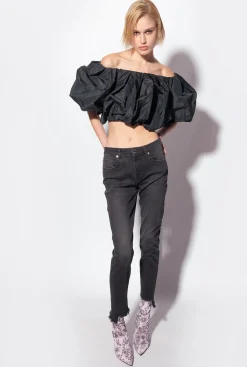 Jeans|PINKO Jean Skinny En Denim Noir Noir Limousine