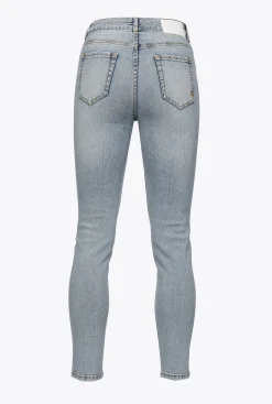 Jeans|PINKO Jean Skinny En Denim Power Stretch Use Delavage Jauni