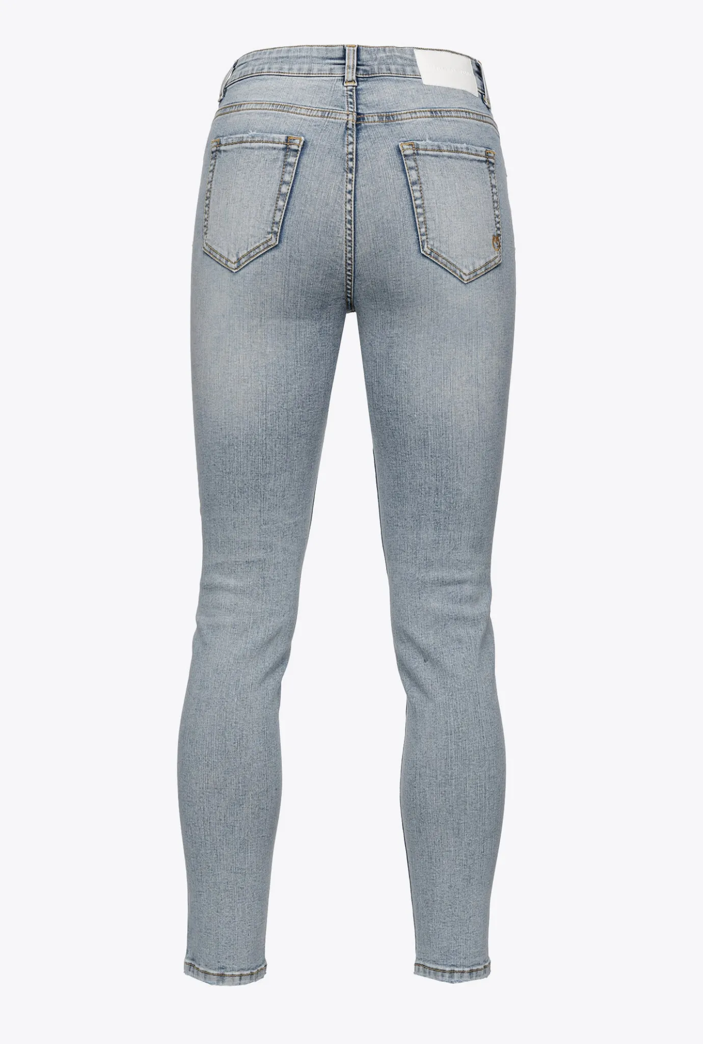 Jeans|PINKO Jean Skinny En Denim Power Stretch Use Delavage Jauni