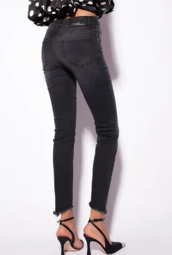 Jeans|PINKO Jean Skinny En Denim Stretch Noir Noir Limousine