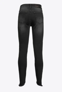 Jeans|PINKO Jean Skinny En Denim Stretch Noir Noir Limousine