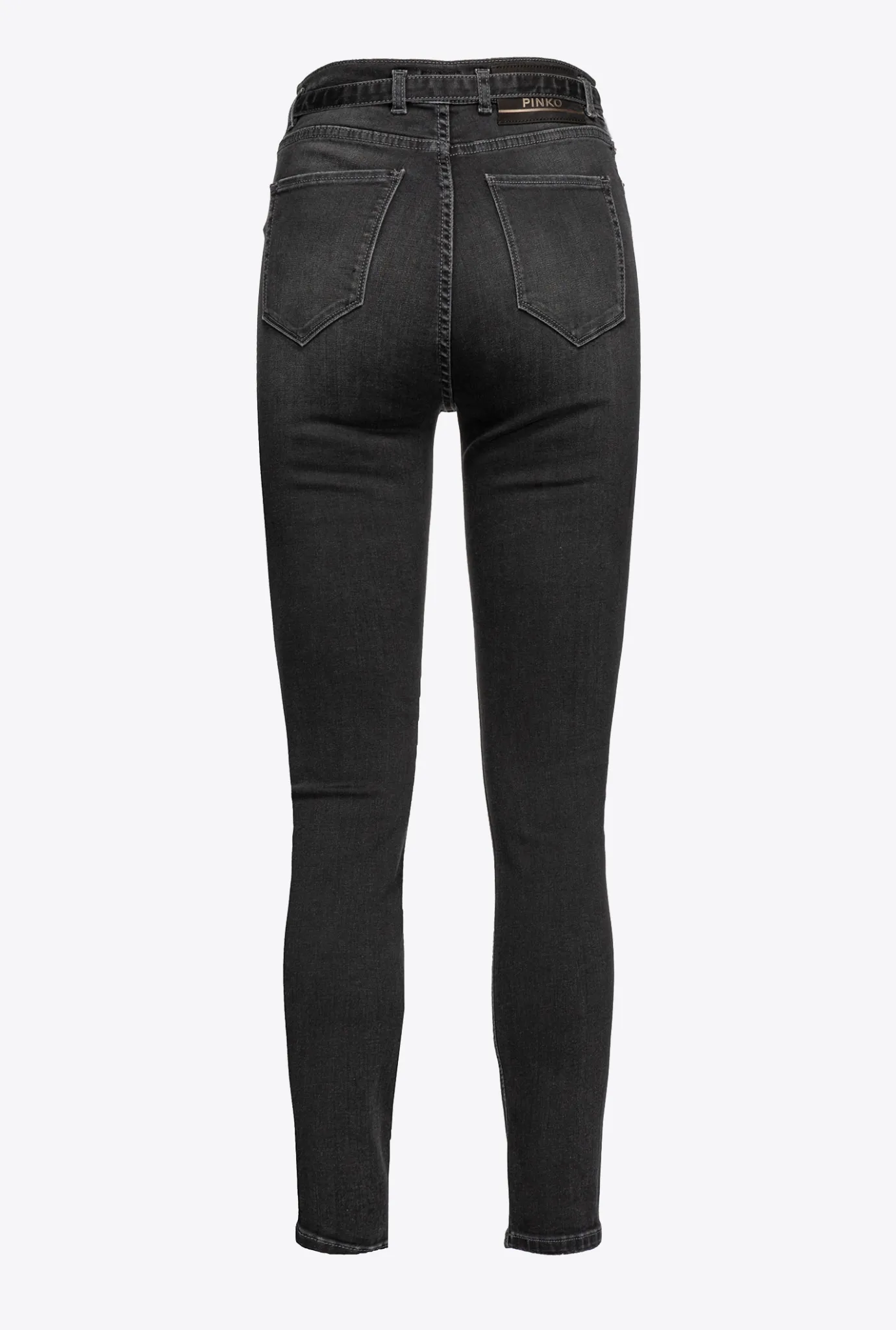Jeans|PINKO Jean Skinny Noir Stretch Ceinture Noir Limousine