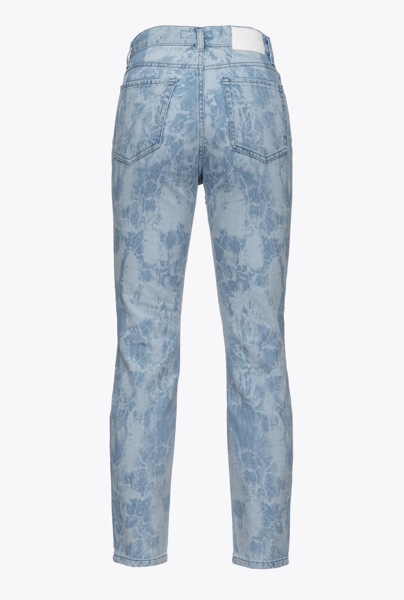 Jeans|PINKO Jean Slim Effet Marbre A Strass Blanc/Azur