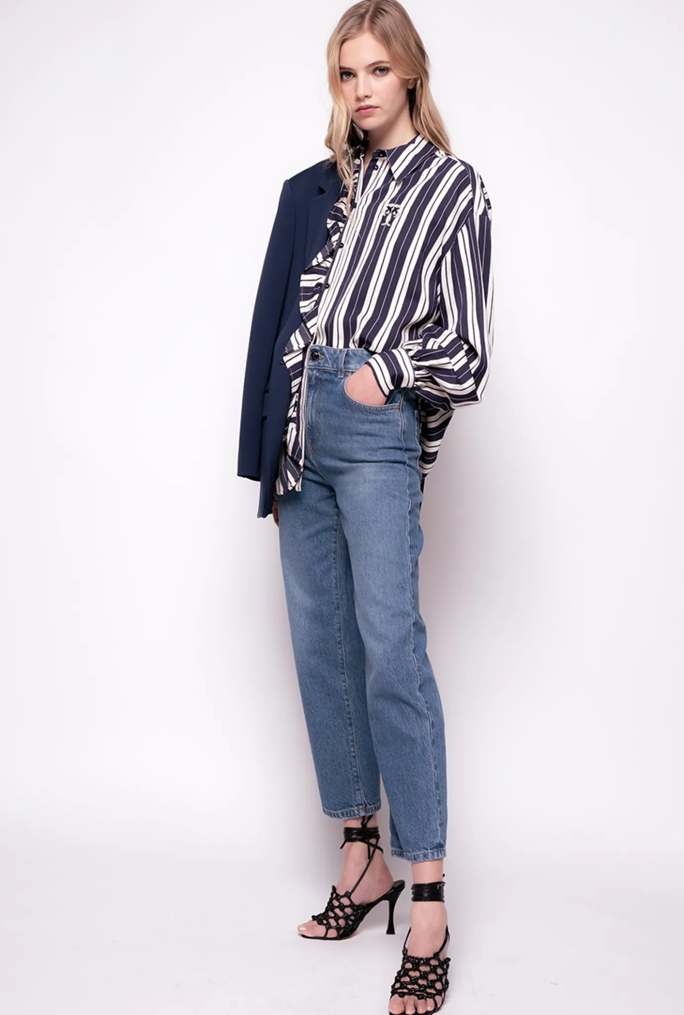 Jeans|PINKO Jean Straight En Denim Recycle Bleu-Saphir Etoile