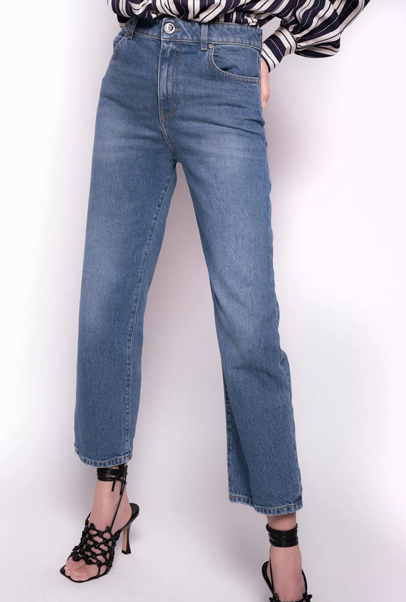 Jeans|PINKO Jean Straight En Denim Recycle Bleu-Saphir Etoile