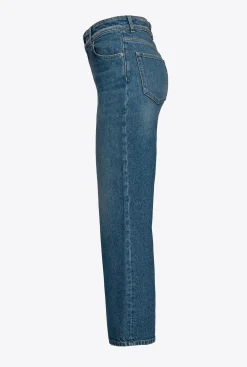 Jeans|PINKO Jean Straight En Denim Recycle Bleu-Saphir Etoile