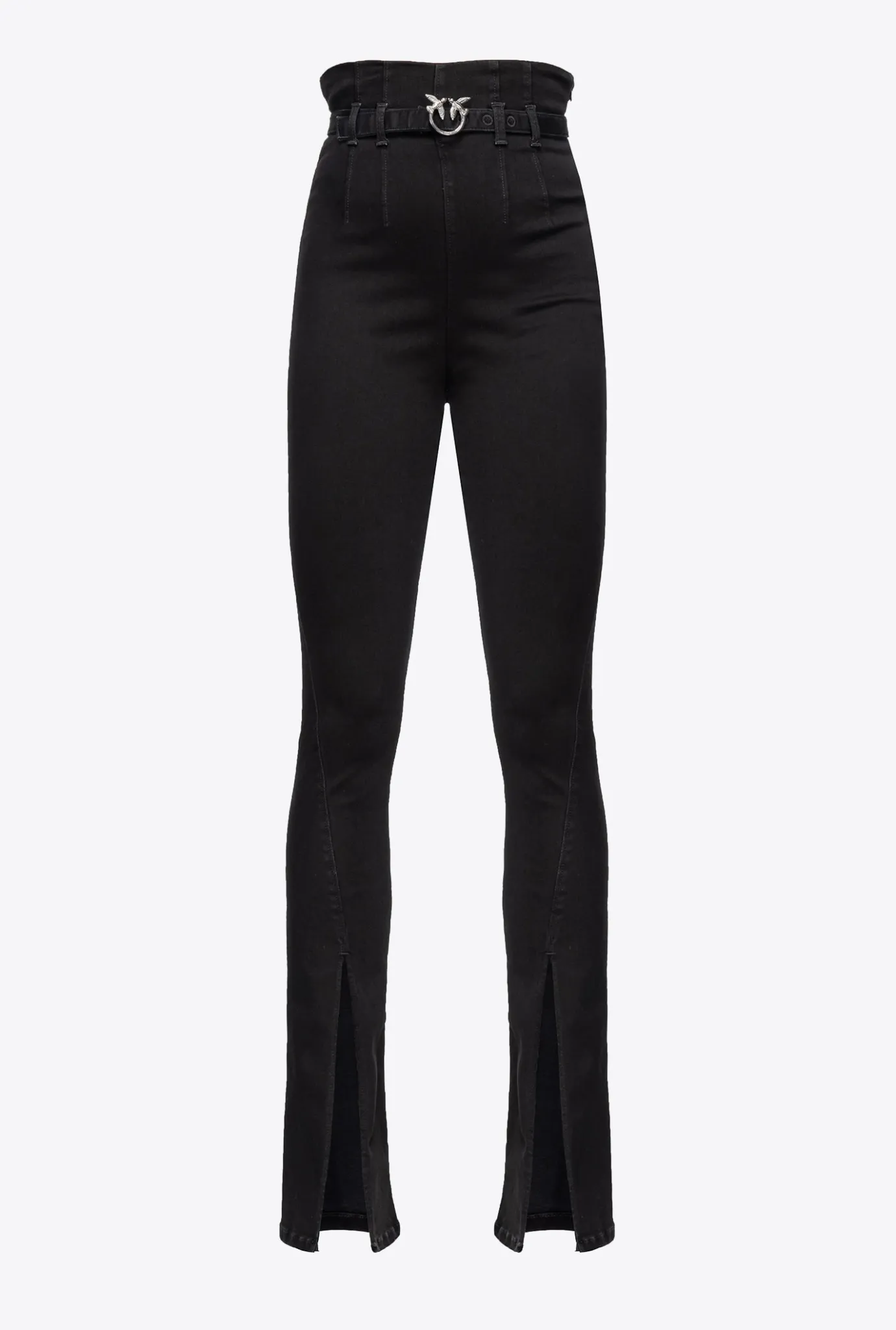 Jeans|PINKO Jeggings Moulants Fendus En Bas Noir Limousine