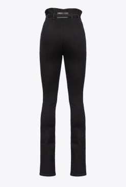Jeans|PINKO Jeggings Moulants Fendus En Bas Noir Limousine