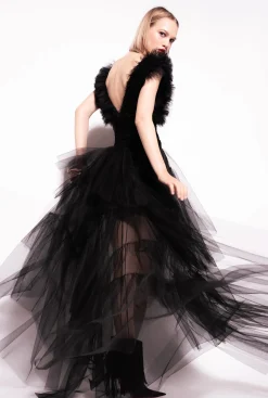 Jupes|PINKO Jupe En Tulle Noir Limousine