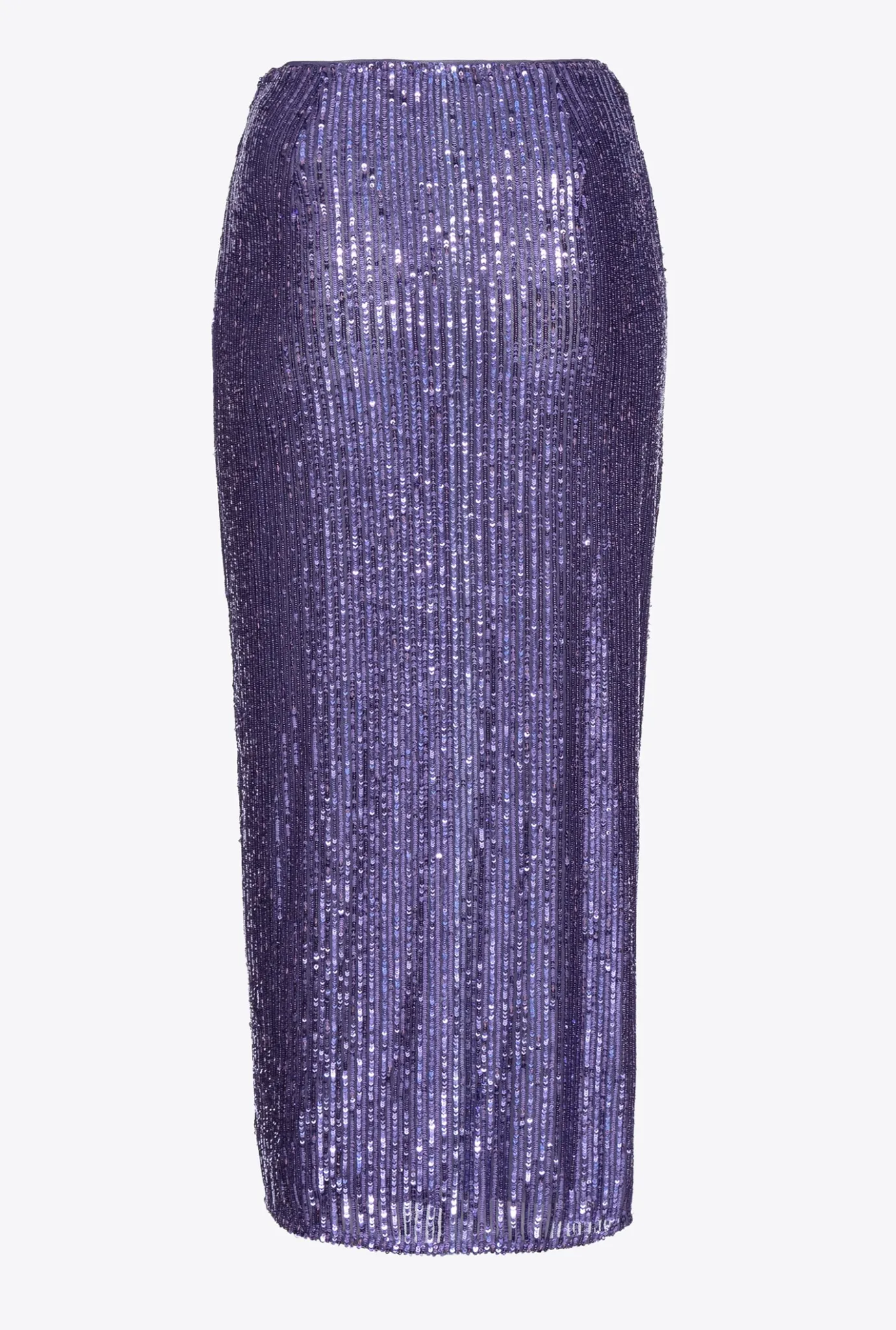 Jupes|PINKO Jupe Longue A Rayures Pailletees Lilas Lavande
