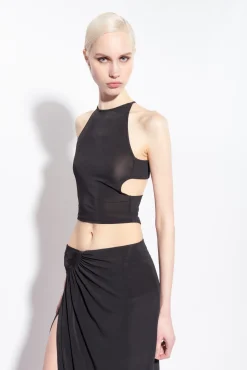 Jupes|PINKO Jupe Midi En Jersey Fluide Noir Limousine