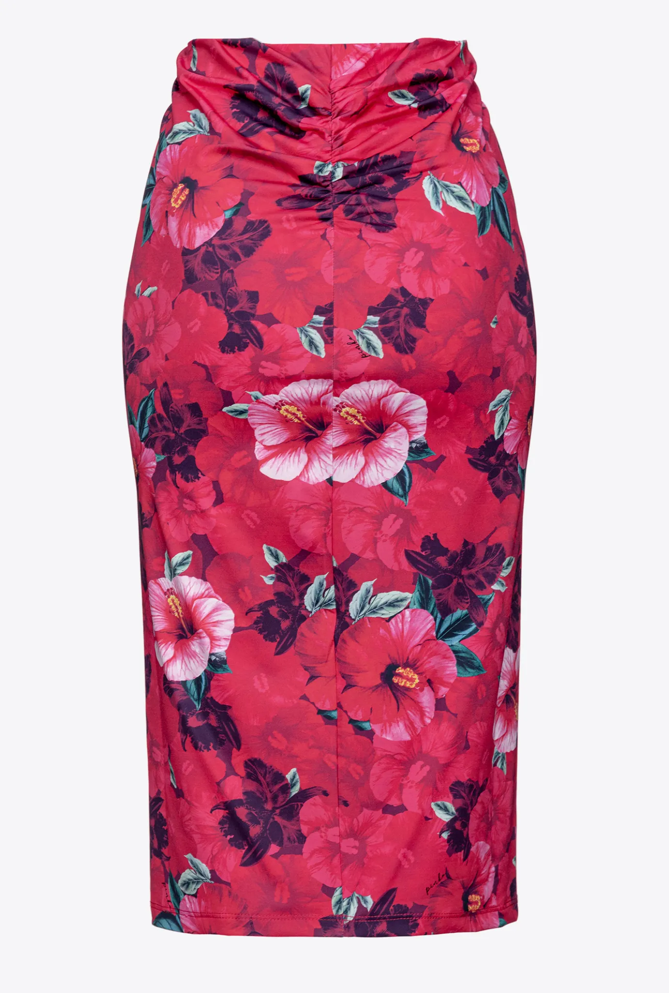 Jupes|PINKO Jupe Mi-Longue A Imprime Hibiscus Multi.Fuchsia/Rose