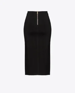 Jupes|PINKO Jupe Mi-Longue Fendue Noir Limousine