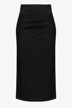 Jupes|PINKO Jupe Mi-Longue Zippee Noir Limousine