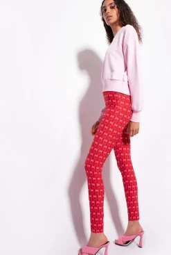 Pantalons|PINKO Leggings Monogram Rouge/Rose