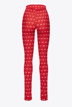 Pantalons|PINKO Leggings Monogram Rouge/Rose