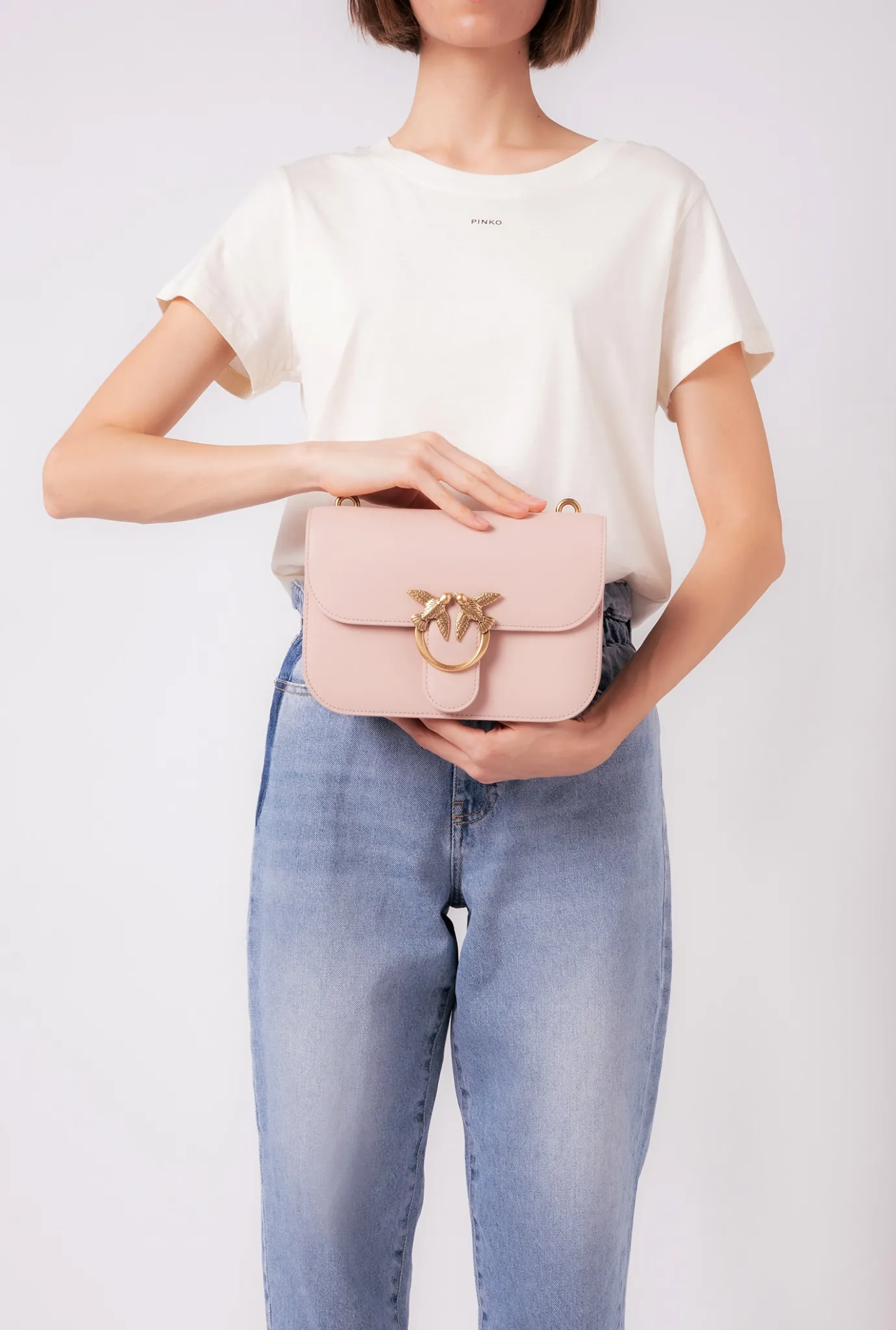 Sacs À Bandoulière|PINKO Love Bag Bell Simply Rose/Rose Poudre-Or Antique