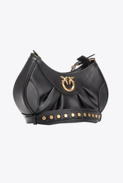 Sacs À Bandoulière|PINKO Love Bag Bon Bon Crossbody En Cuir Noir-Vieil Or